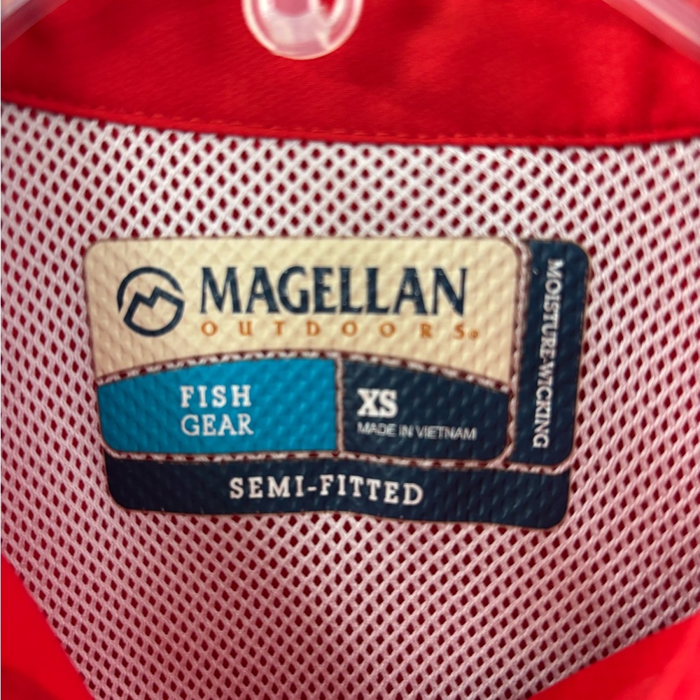 Magellan Outdoors Women's Red Button-Down Shirt - Picture 2 of 5